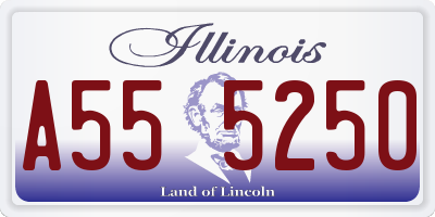 IL license plate A555250
