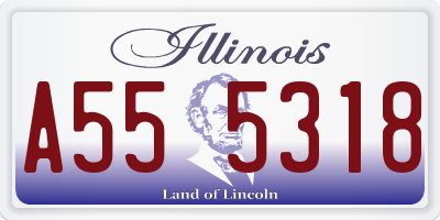 IL license plate A555318