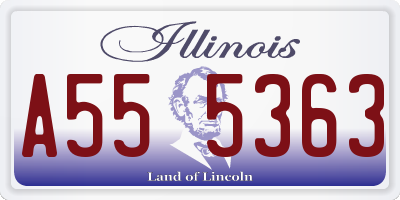 IL license plate A555363