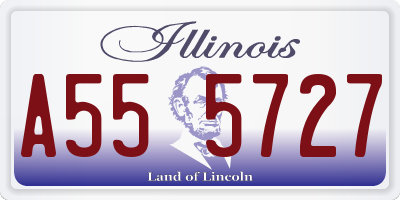IL license plate A555727