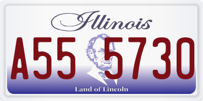 IL license plate A555730