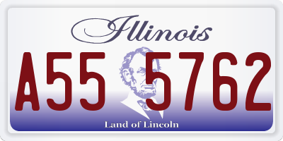 IL license plate A555762