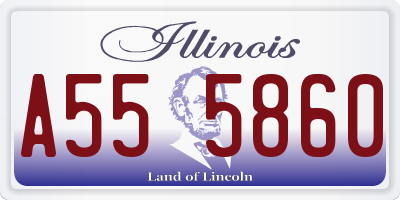 IL license plate A555860