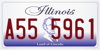 IL license plate A555961