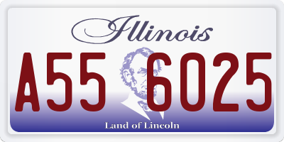 IL license plate A556025