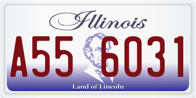 IL license plate A556031