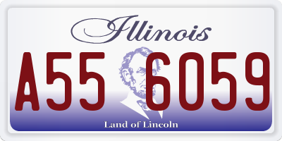 IL license plate A556059