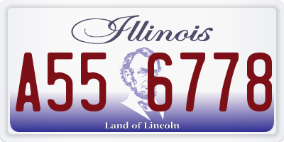 IL license plate A556778