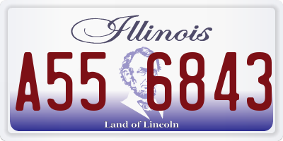 IL license plate A556843