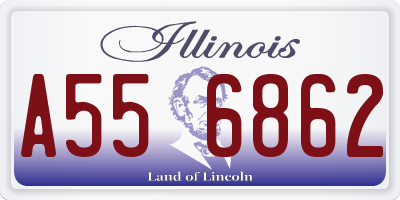IL license plate A556862