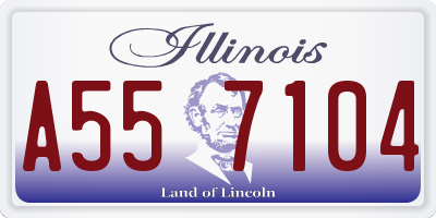 IL license plate A557104
