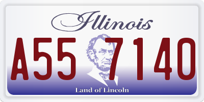 IL license plate A557140