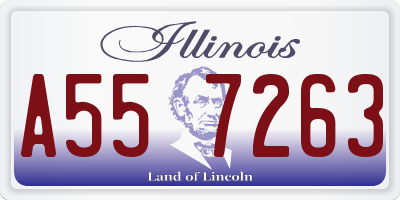 IL license plate A557263