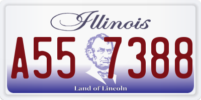 IL license plate A557388