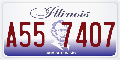 IL license plate A557407