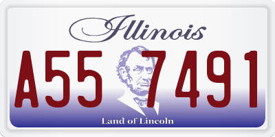 IL license plate A557491