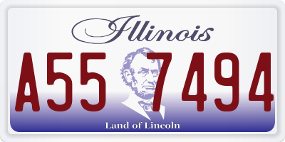 IL license plate A557494