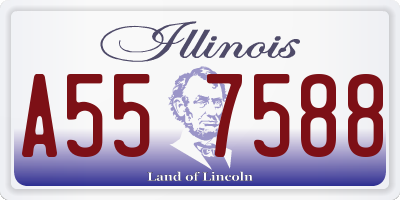 IL license plate A557588