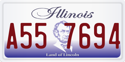 IL license plate A557694