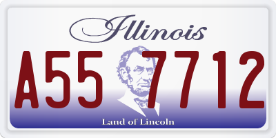 IL license plate A557712