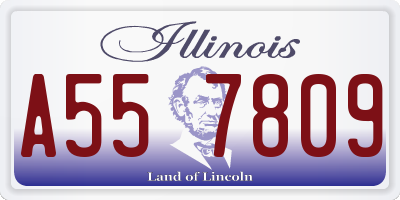 IL license plate A557809