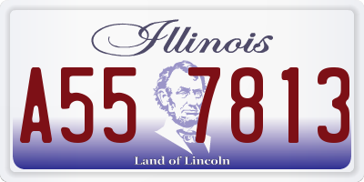 IL license plate A557813