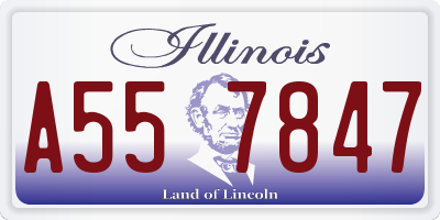 IL license plate A557847