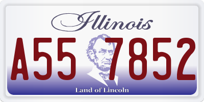 IL license plate A557852