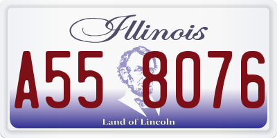 IL license plate A558076