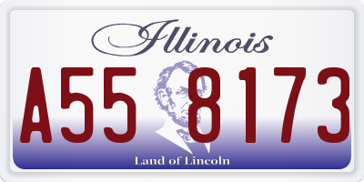 IL license plate A558173