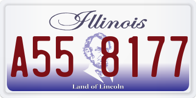 IL license plate A558177