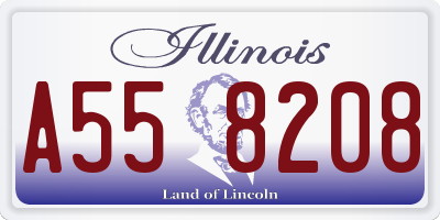 IL license plate A558208