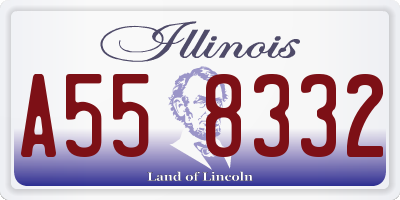 IL license plate A558332