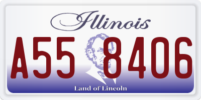 IL license plate A558406