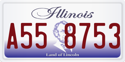 IL license plate A558753