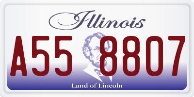 IL license plate A558807