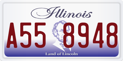 IL license plate A558948