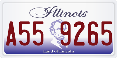 IL license plate A559265