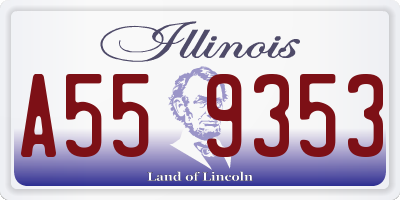 IL license plate A559353