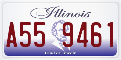 IL license plate A559461