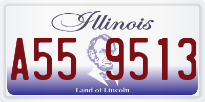 IL license plate A559513
