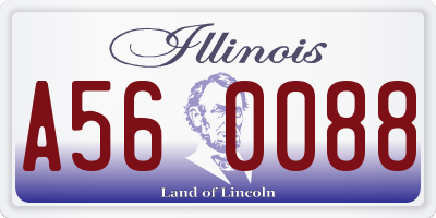 IL license plate A560088