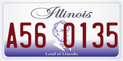 IL license plate A560135