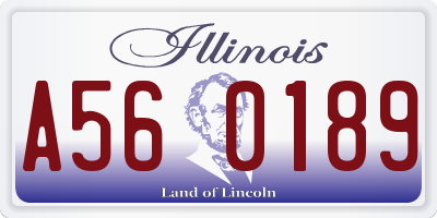 IL license plate A560189