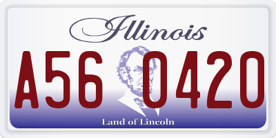IL license plate A560420
