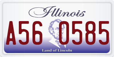 IL license plate A560585