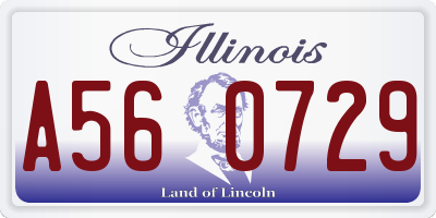 IL license plate A560729