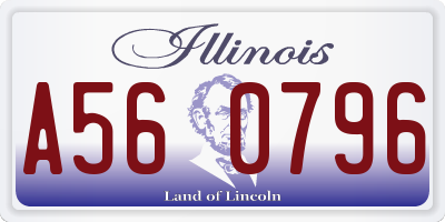 IL license plate A560796