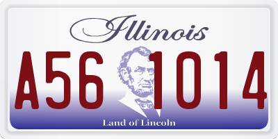 IL license plate A561014