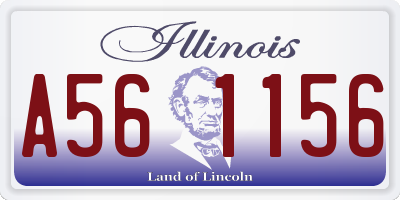 IL license plate A561156